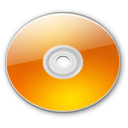 Optical Disk Aqua tangerine Icon