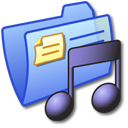 Folder Blue Music 3 Icon