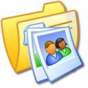 Folder Yellow Pics 1 Icon