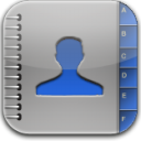 contacts blue glow Icon