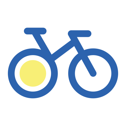 Healthy bodybuilding bicycle Icon
