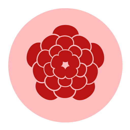 Rose cut paper Icon