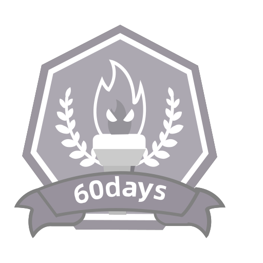 Additional task achievement gray 60 days Icon