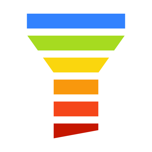 Areal chart funnel chart Icon