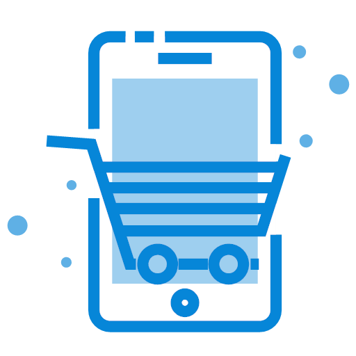 Mobile shopping, e-commerce, mobile order, shopping Icon
