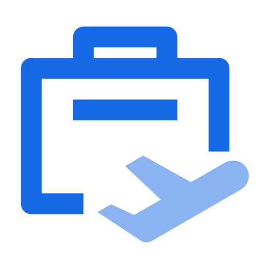 Travel application approval process Icon