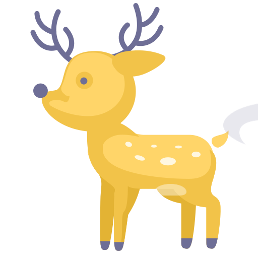 Deer, cartoon animals Icon