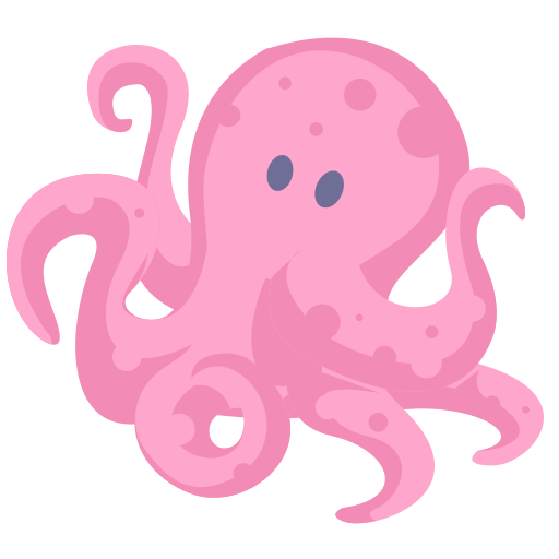 Octopus, cartoon animal Icon