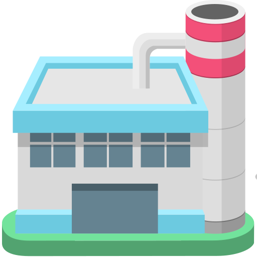 Factory, building, building, production Icon