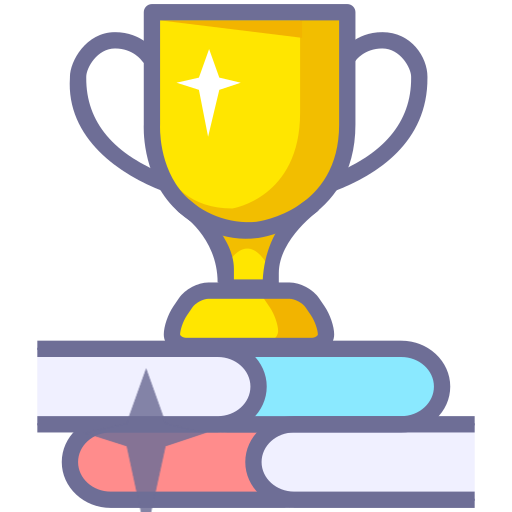 Achievements, achievements, qualifications, trophies, books Icon