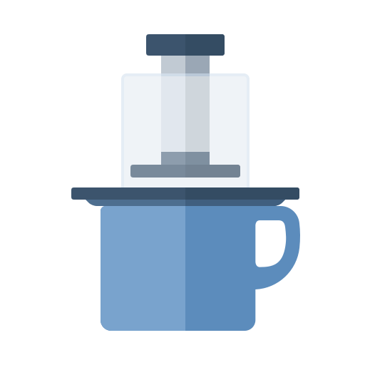 Portable coffee press pot Icon