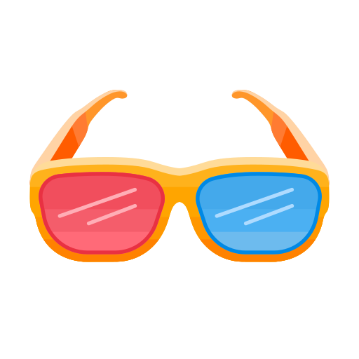 3D glasses, glasses, viewing Icon