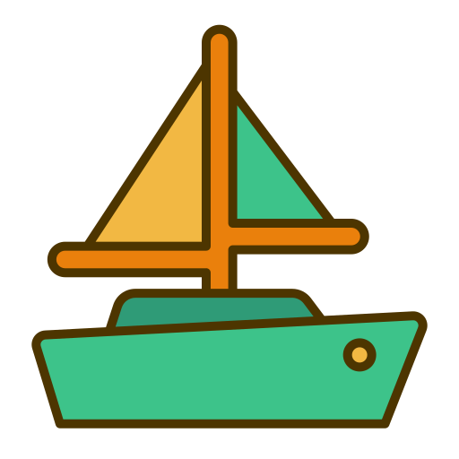 Linear sailboat Icon