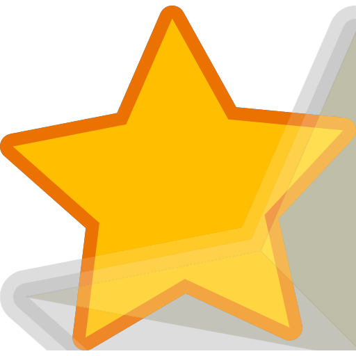 Yellow five stars, collection, favorite Icon