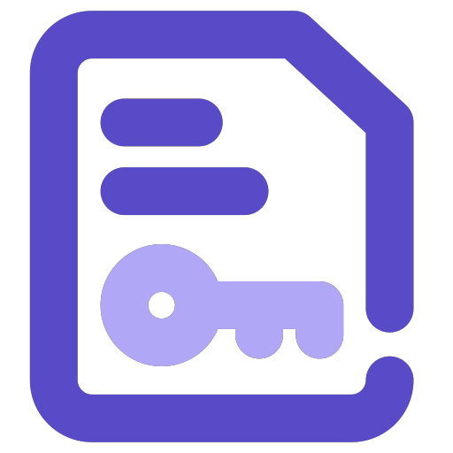 Private files, documents, file encryption and decryption Icon