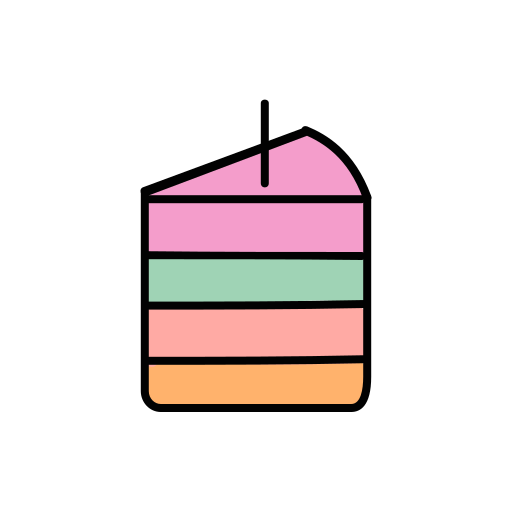 Rainbow cake Icon