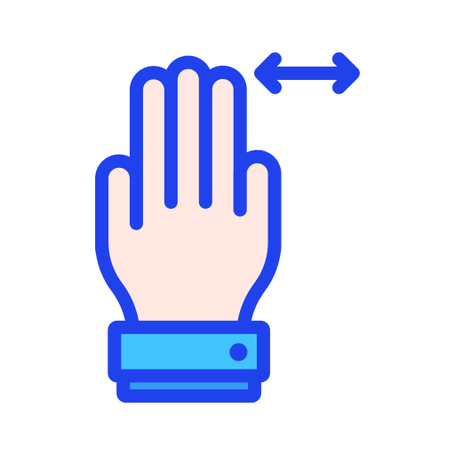 Linear three finger left-right sliding Icon