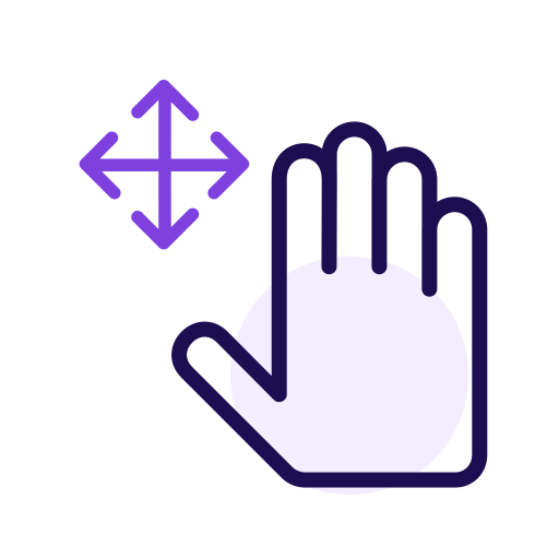 Five finger movement Icon