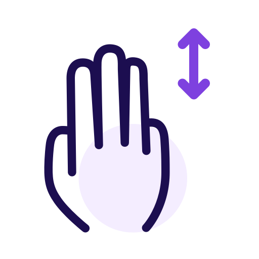 Three fingers up and down Icon