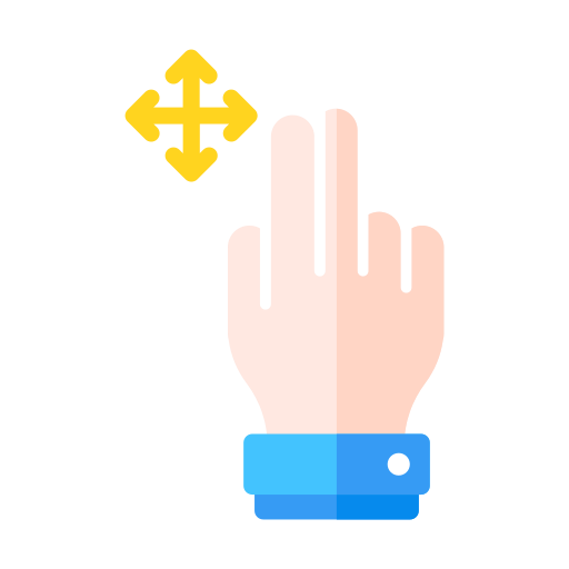 Planar double finger drag Icon
