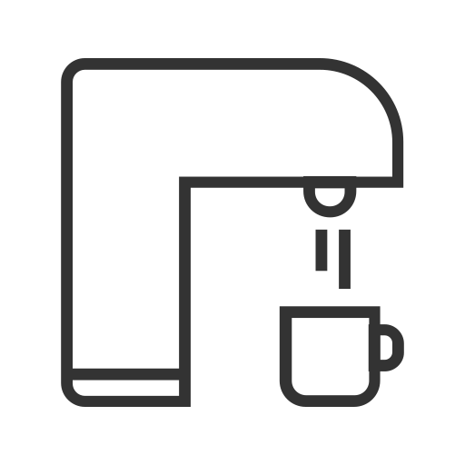 Coffee machine - monochrome Icon