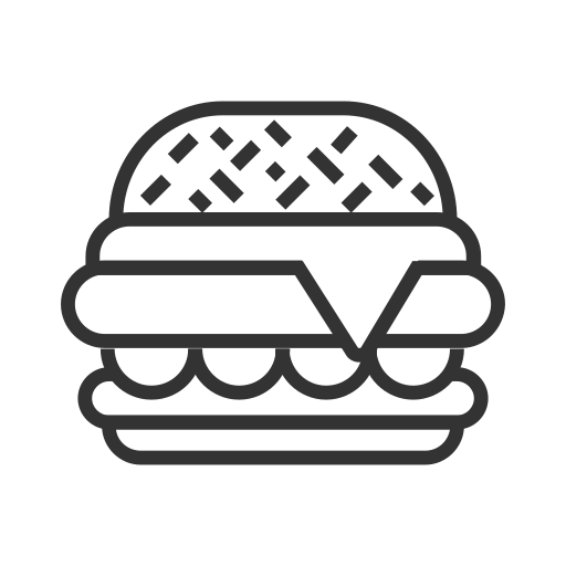 Hamburger - monochrome Icon