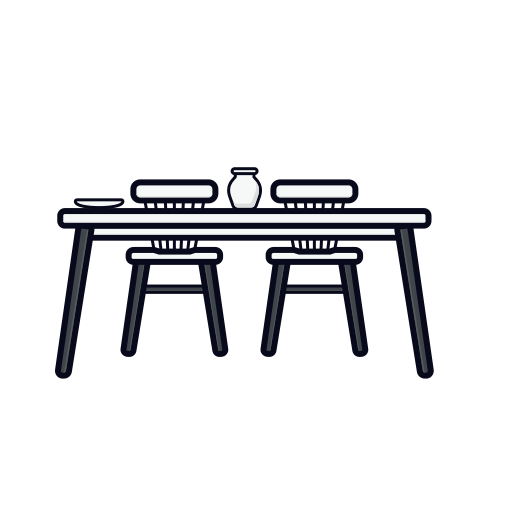 Living room dining table Icon