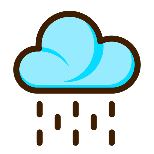 Linear heavy rain Icon
