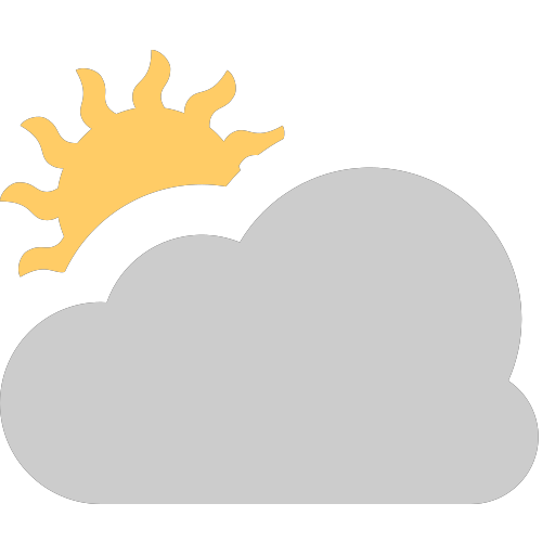 grey-cloud with small sun Icon