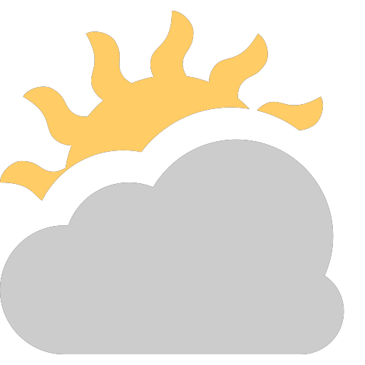 grey-cloud with sun Icon