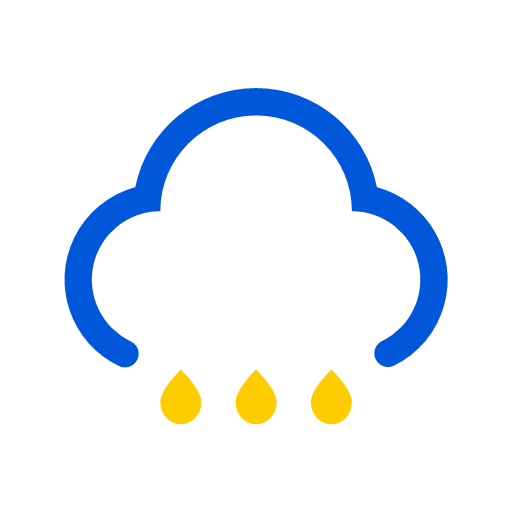 Weather - moderate rain to heavy rain Icon