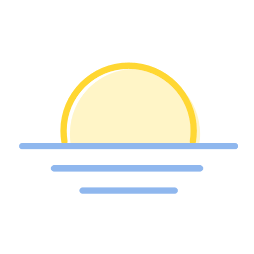 Sunrise by the sea Icon
