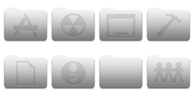 Aluminum Folder Set Icons