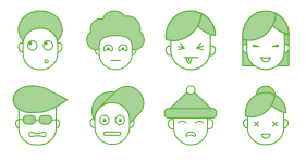 Brief head portrait Icons