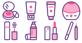 Two color icon of beauty series Icons