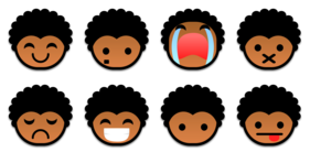 Black Power Emoticons Icons