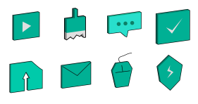 Cartoon style office icon pattern Icons