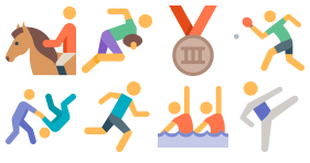 Color Olympic events flat Icon Icons