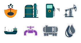 Oil exploitation color icon Icons