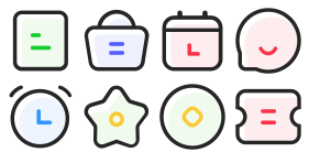 Multi color series icon of educational products Icons