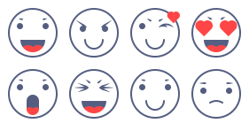 A set of chatting expressions Icons