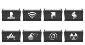 fb4ycs blacksilver drawers Icons