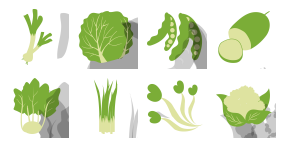 Green vegetables Icons