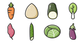 Vegetable set Icons
