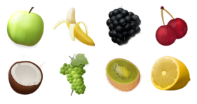 Fruits Illustrated Icons