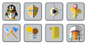 Tribal chieftain desktop element Icons