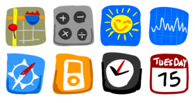 Hand Draw iPhone Icons