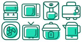 Home appliance icon library Icons