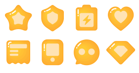 Imitating gradient - Cute social orange Icons