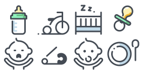 Baby cute linear Icon Icons